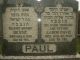 Gravestone David and Bessie Paul